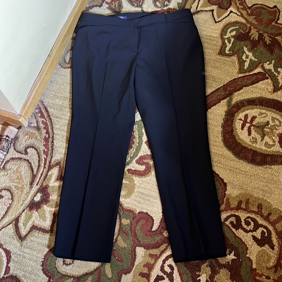 BROOKS BROTHERS Size 16 Black Wool Stretch Trouser No Pleat Wool Career Casual - Picture 3 of 13